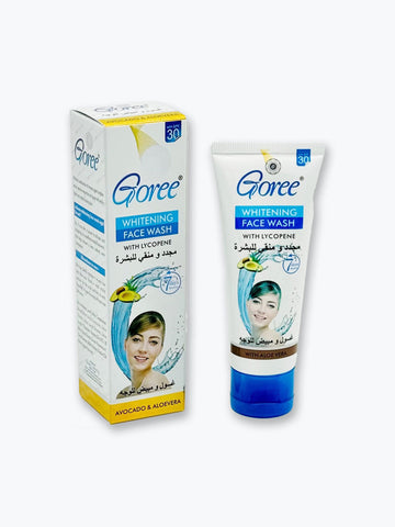 Goree Whitening Face Wash with Lycopene, Avocado & Aloe Vera, and SPF 30 (12 Pcs)