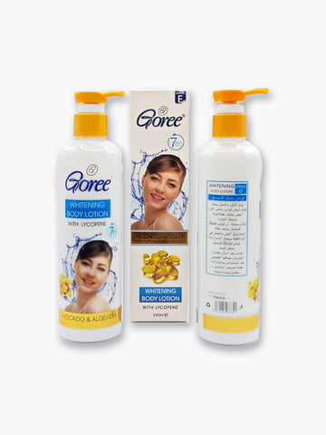 Goree Whitening Body Lotion with Lycopene, Avocado & Aloe Vera, and Vitamin E (12 Pcs)