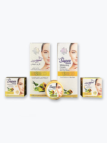 Super Gold Whitening Cream | Real Gold & Natural Extracts for Ultra Rich Radiance (12 Pcs)