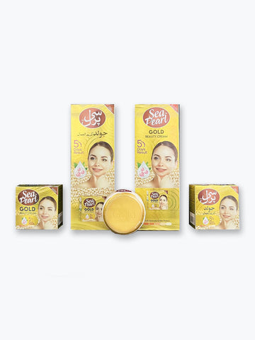Sea Pearl Gold Beauty Cream | Gold Formula with Anti-Allergy & Milk Protein (12 Pcs)